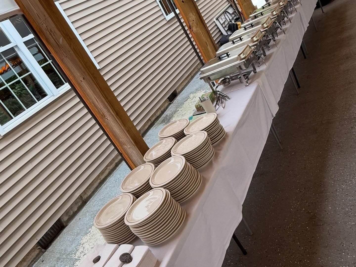 Buffet table